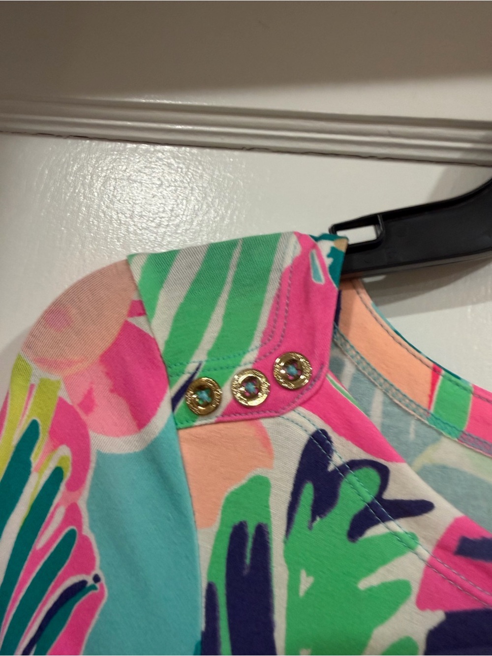 Lilly Pulitzer Neon Floral Tunic Dress - Pink & Teal & Navy - Picture 3 of 10